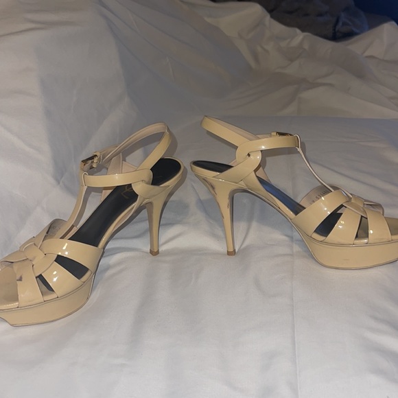 YSL shoes tribute platform high beige 7mm really good condition - Picture 7 of 8